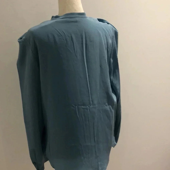 Joie Eldridge Adriatic Blue silk top Large New with Tags - Picture 6 of 8